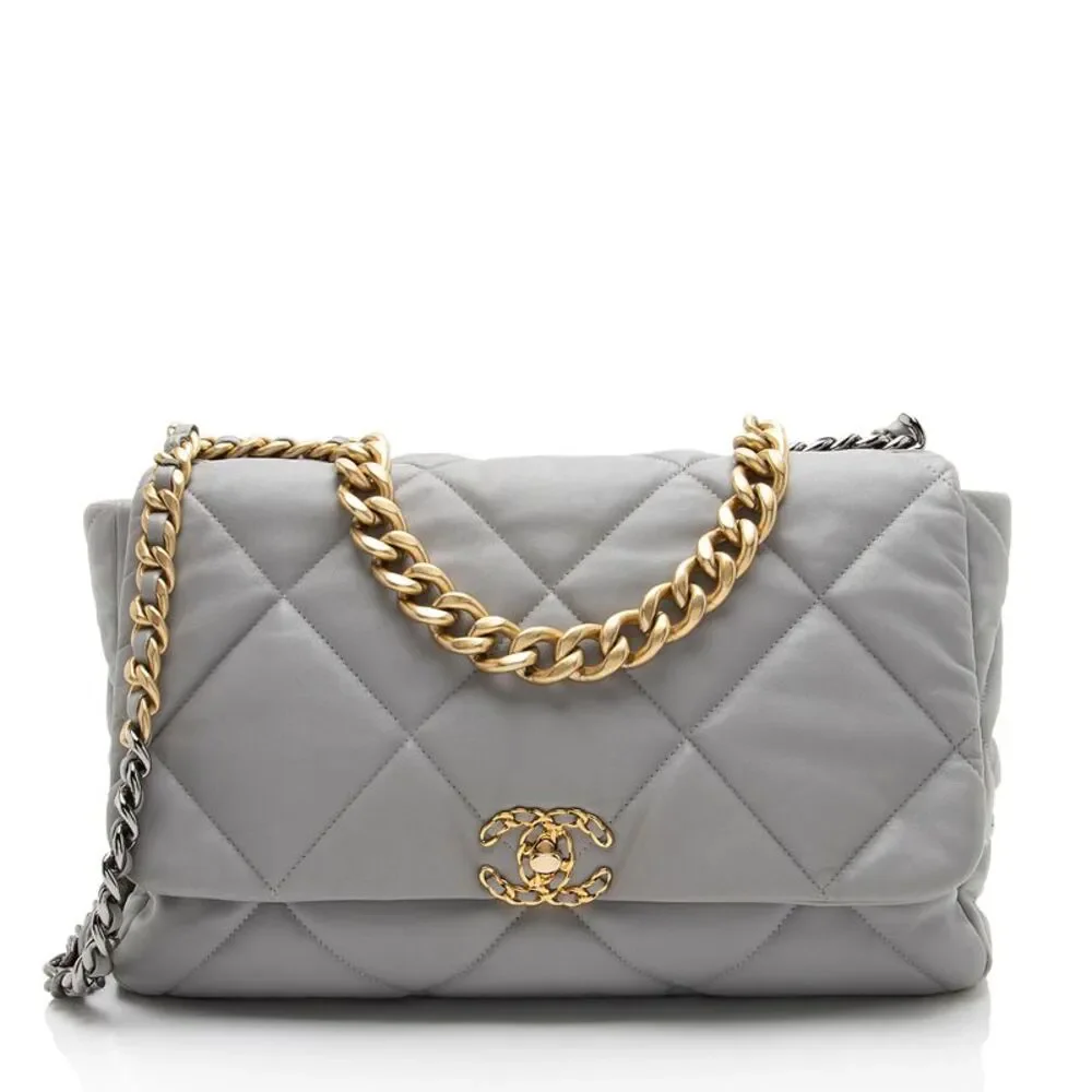 Chanel Lambskin 19 Maxi Flap Shoulder Bag